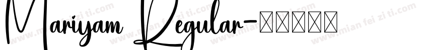 Mariyam Regular字体转换